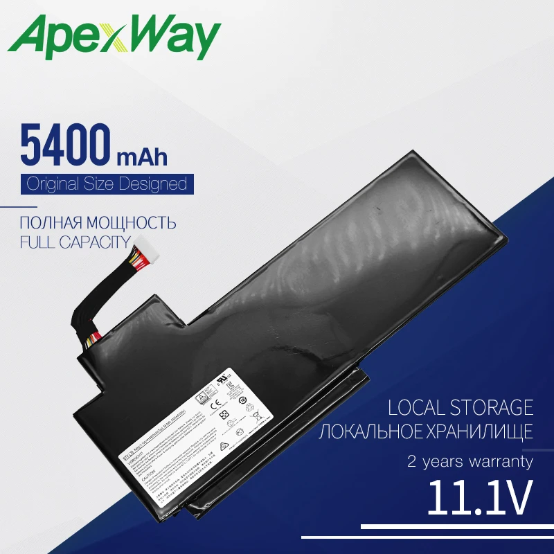 Внешняя Аккумуляторная Батарея Apexway для ноутбука MSI GS70 GS72 внешняя деталь Medion Erazer
