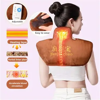 

220V Neck and Shoulder Heating Pad Electric Heated Pad Shoulder Warmer Heating Mat Electric Heating Blanke Electric Moxibustion