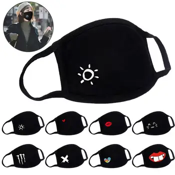 

Simple Cartoon Printing Mouth Mask Creative Cute Cotton Dust-Proof Face Mouth Mask Mouth Cover Clothing Accessories For Outdoor