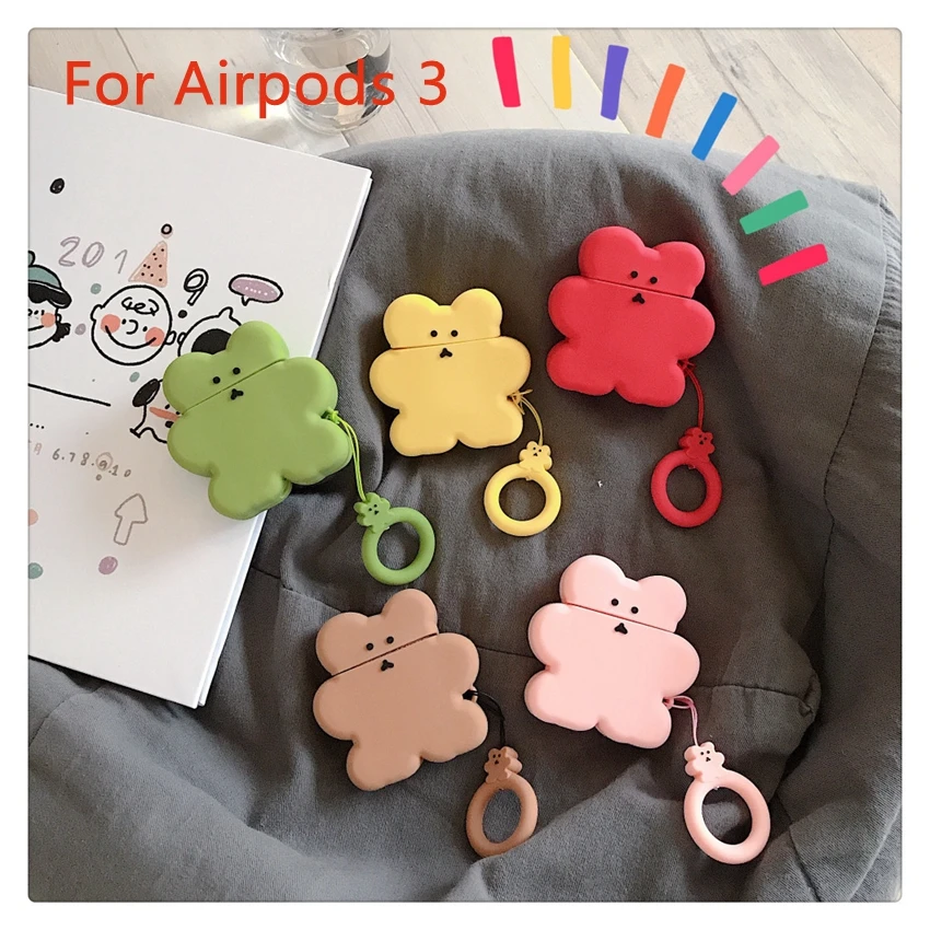 

Cute bear pattern Soft Silicone Headphone Case for Apple Airpods 3 Bluetooth Wireless Earphone Protective Skin Cover Box