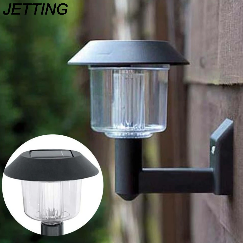 Outdoor Solar Powered Wall Light Auto Sensor Fence LED Garden Yard Fence Lamp