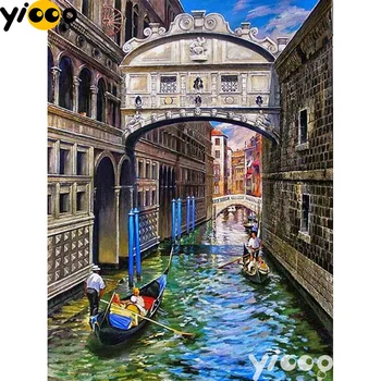 

5D DIY diamond Painting Cross Stitch Venice Scenery full square Diamond Embroidery Mosaic Home Decoration Gift AX0475