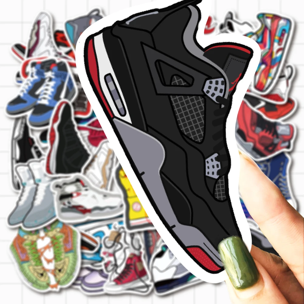 VANMAXX, 50 шт., известный бренд, классическая форма обуви, высечки, наклейки, водонепроницаемый ПВХ, наклейка на шлем для ноутбука, Велосипедный Чехол для телефона
