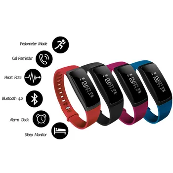 

Smart Wristband V07 Smart Bracelet Blood Pressure Heart Rate Fitness Tracker Call SMS Alert Smart Band for Android IOS Phone Men