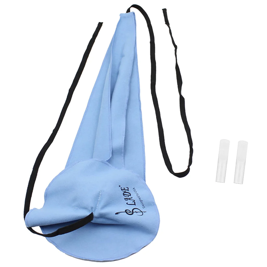 Saxophone Cleaning Cloth with 2 Pieces Alto Plastic Sax Reeds for Clarinet Flute Wind Instrument Accs