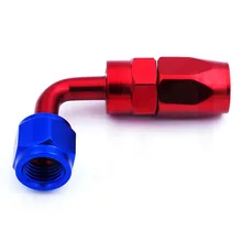 AN10 90 градусов Алюминиевый Шланг Концевой фитинг адаптер Нажмите на замок шланг Конец для масла топлива шланг линии