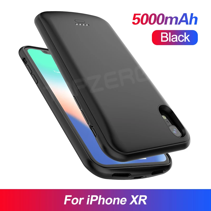 5000mAh for XR Чехол для телефона с зарядным устройством для iPhone X XS Max 11 Pro, ультра тонкий 5000 мА/ч чехол для зарядки аккумулятора, внешний аккумулятор для iPhone 6, 7, 8 Plus - Цвет: 5000mAh for XR