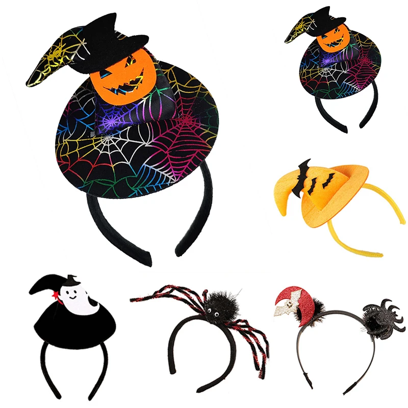 

Halloween Pumpkin Headband Lovely Funny Spider Bat Makeup Props Adult Children Halloween Party Decoration Prop Hair Accessories