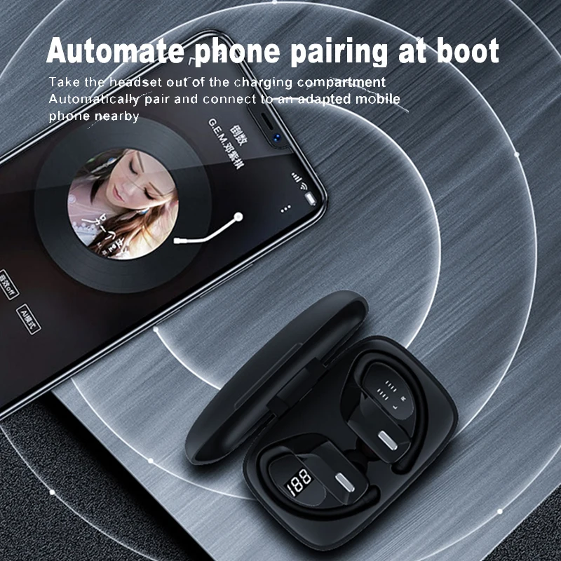 Melhor Mini Tws sem Fio Bluetooth Fones de Ouvido Esporte Correndo Fone Estéreo Baixo Fones com Microfone para Iphone 11 Samsung - Image 4