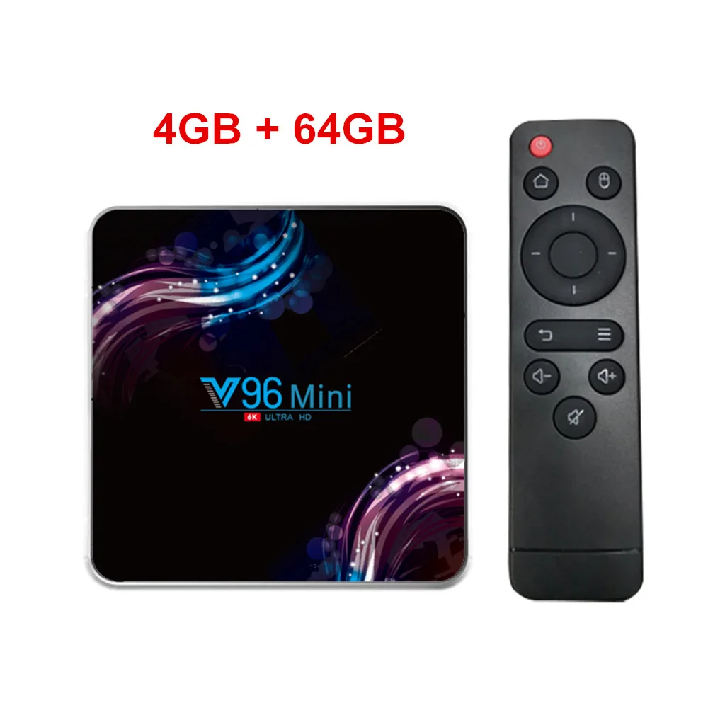 V96 мини ТВ коробка Android 9,0 Allwinner H6 4 ядра, 4 Гб 128 6K H.265 Wi-Fi V96mini 32 ГБ/64 Гб Smart tv Box HD Netflix Youtube - Цвет: 4G64G