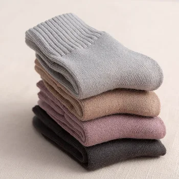 

Winter Solid Color Thickening Terry Socks Harajuku Female Unisex Socks Hipster Fashion Animal Print Ankle Socks Keep Warm 1 Pair