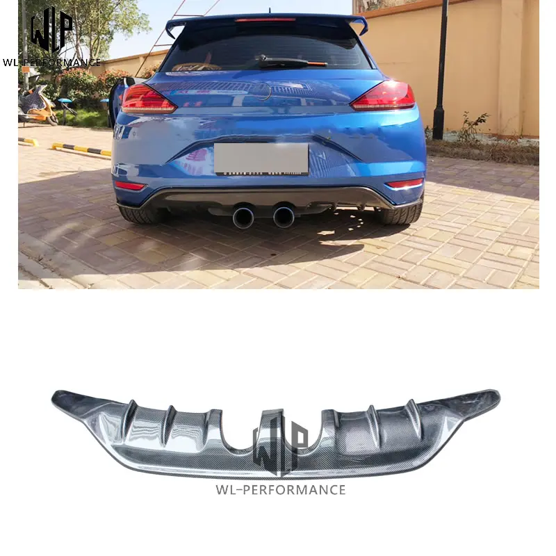 Scirocco карбоновый Автомобильный задний диффузор автомобильный комплект для Volkswagen