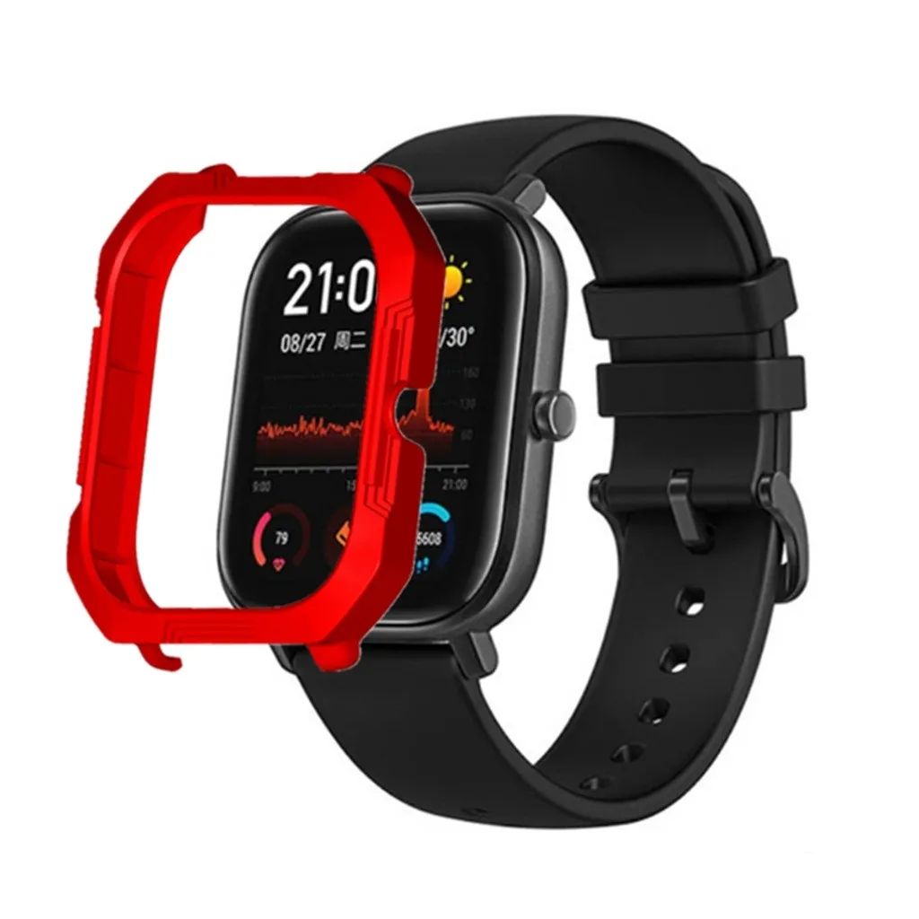 Сменный Чехол для часов из поликарбоната, защитная рамка для Xiaomi Huami Amazfit GTS Watch Explorer Edition - Цвет: RD