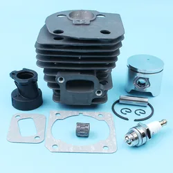 Kit cylindre et Piston plaqué nikaoil, joint pour Husqvarna 350 351 353 346XP (44mm), collecteur d'admission de tronçonneuse, roulement à aiguilles Spark 