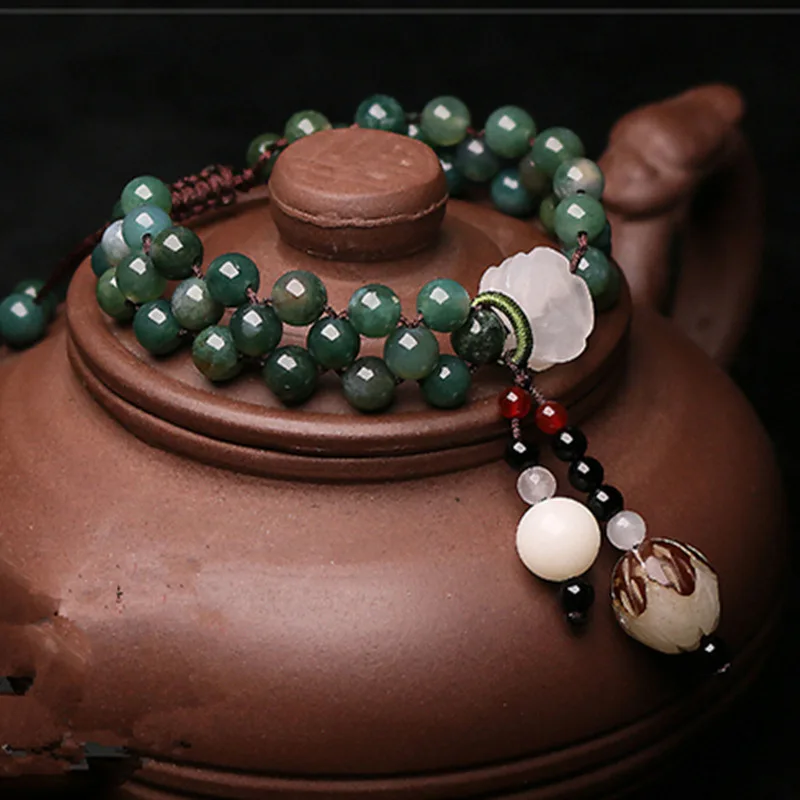 Этнический стиль браслет женские ювелирные изделия водоросли камень Бусины бусины ручной работы ручной струны молитва бусины ювелирные изделия