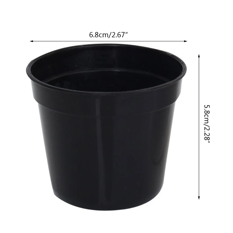 G32A 10 Pcs Mini Plastic Round Flower Pot Indoor Plant Pots Drainage Minimalist White/Black Home Decor Flower Gardening Pots for flower pot hydroponic flower pot plant pot