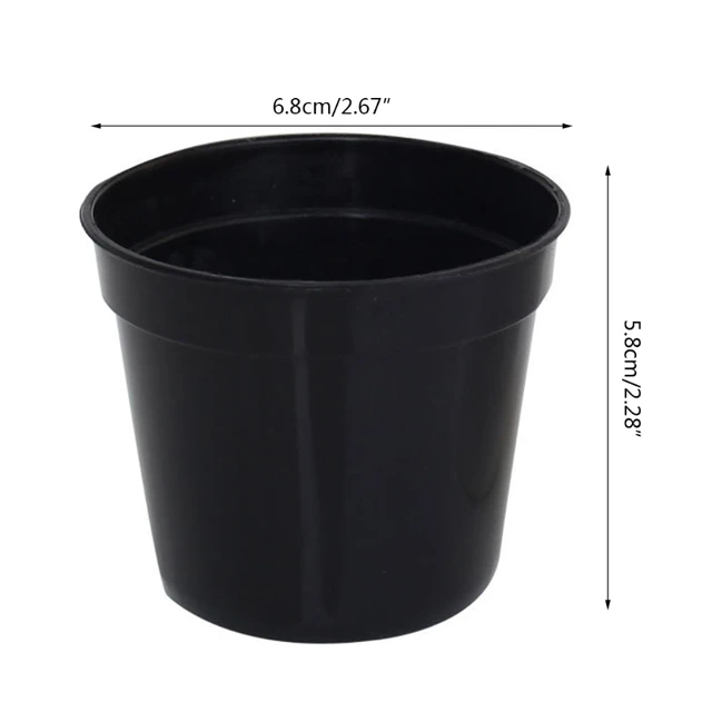 G32A 10 Db Mini Műanyag Kerek Virág Edény Beltéri Növényi Edények Vízelvezető Minimalista Fehér/Fekete Lakberendezés Virágkertészeti - Image 4