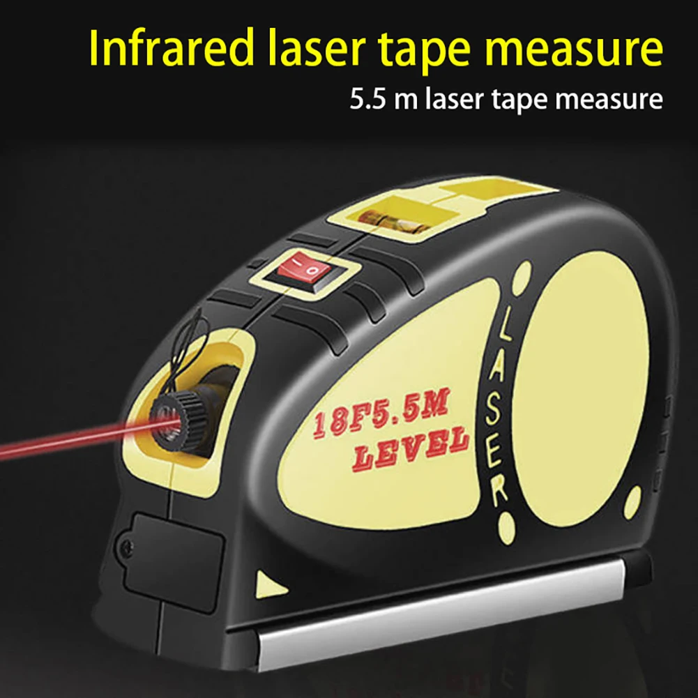 

Multipurpose Laser Level Line Lasers Horizon Vertical Measure Tape Aligner Bubbles Ruler Measuring Diagnostic Tool