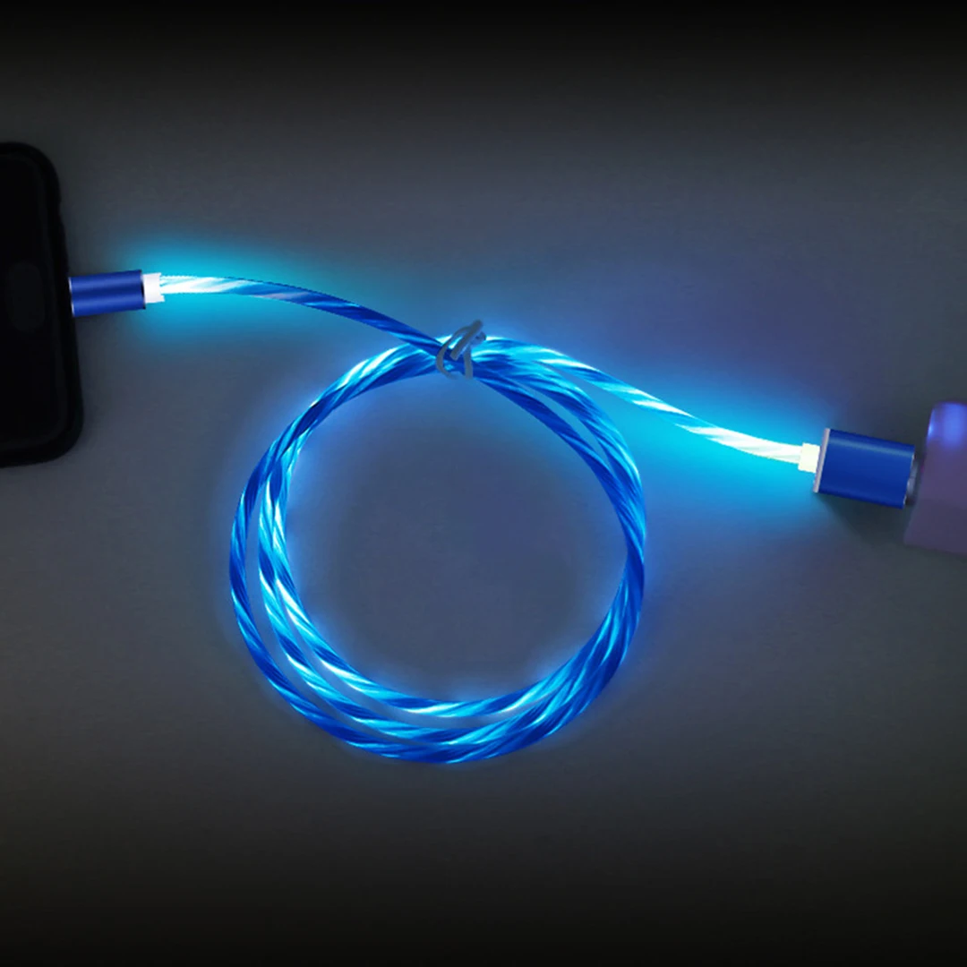 Магнитный зарядный кабель Micro usb type C IOS, светящийся зарядный кабель для iPhone Samaung huawei, универсальное зарядное устройство, светодиодный