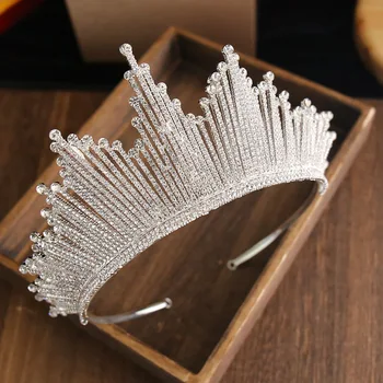 

New Wedding Crystal Crown And Tiara Bride Hair Accessories Wedding Crown Head Pieces Tiara Nupcial Diadem Head Jewelry
