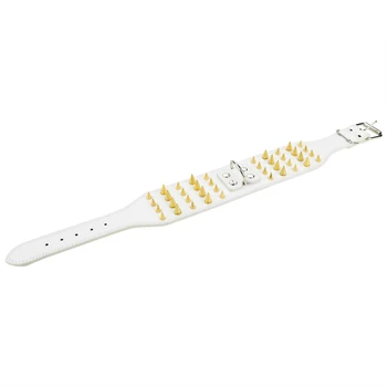 

Adjustable Buckle Design PU Leather Pet Collar 4 Rows Spiked Studded Dog Neck Ring Suitable For Small And Large Animals