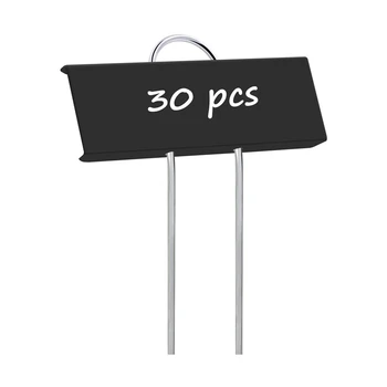 

LBER 30 Pcs Metal Plant Labels Weatherproof Garden Markers Reusable Nursery Tags for Vegetables Herb Flower Greenhouse Black