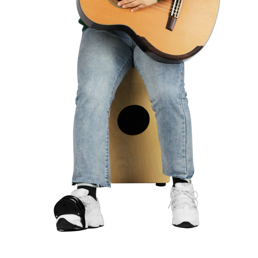 Черный ножной Тамбурин эллиптический Cajon Box барабан для ног Jingle ударный музыкальный инструмент аксессуар для рук ног Davul бубен