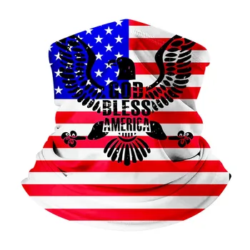 

Cool 3D Men Scarf American Flag Eagle Printed Dust Bandana Headband Tube Half Face Pack Male Headwear Bicycle Head Headscarf