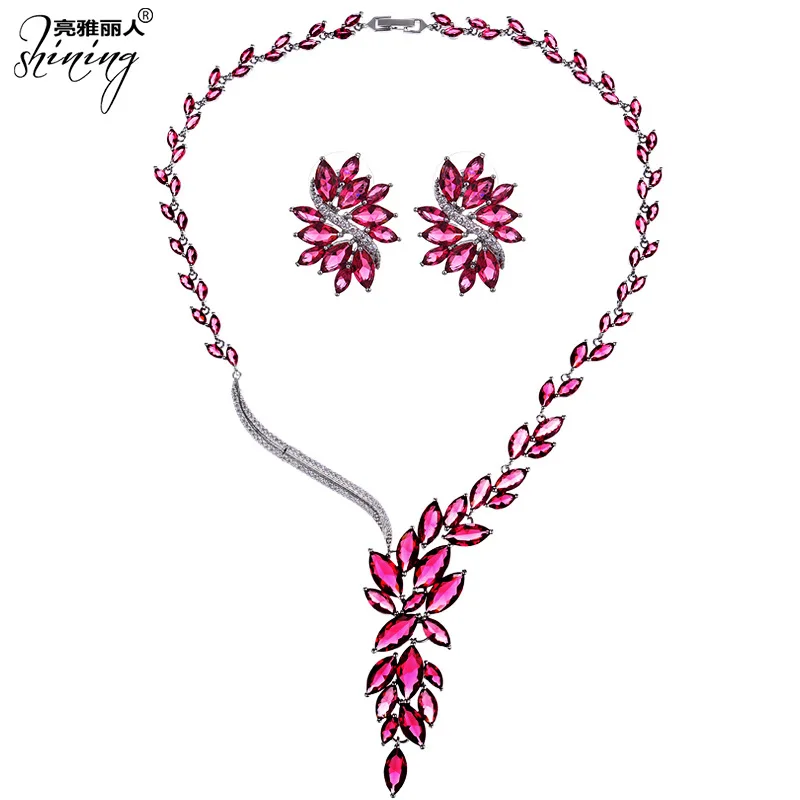 Liang ya beauty Phoenix невесты набор из циркония Lucky Flower Vine Flash 3A ювелирный набор Прямая от производителя