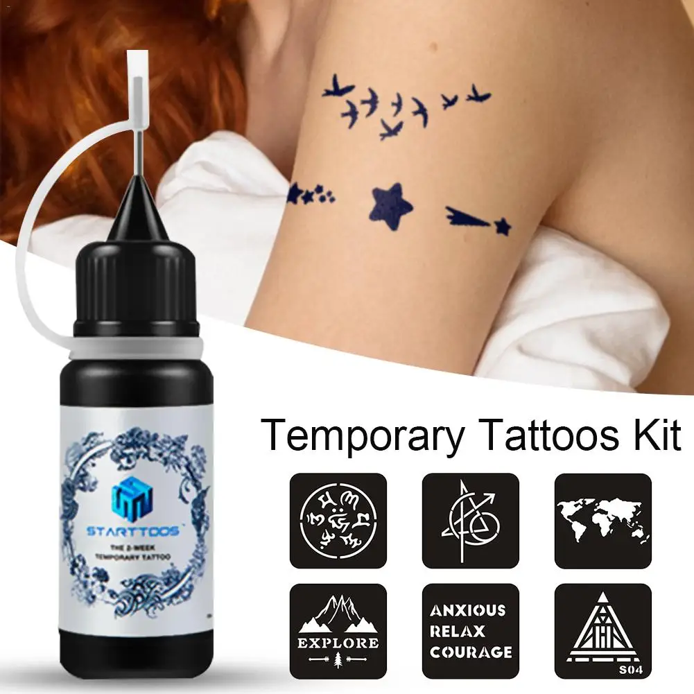 

Professional Semi-permanent Tattoo Art Paste Cones Organic Juice Ink Body Art Painless Cream Tattoo Supply+Tattoo template