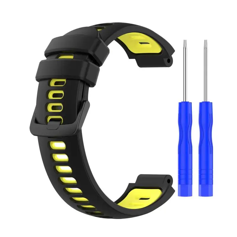 Silicone Steel Buckle Straps Accessories Suitable For Garmin Forerunner 220/735XT Strap Two-color Silicone Wristband 