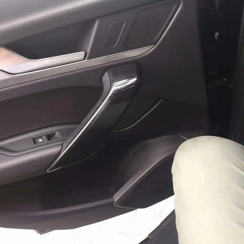 Автомобильные аксессуары Стайлинг для audi q5 окно поднимается крышка из углеродного волокна внутренняя отделка подлокотника автомобиля-Стайлинг стикер