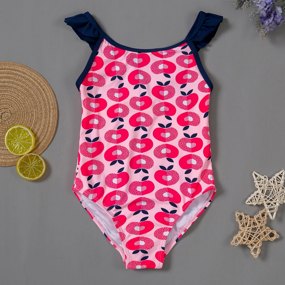 7 12years 女の子水着ワンピース女の子りんご水着ワンピース子供水着新 水着 1041 Children S One Piece Suits Aliexpress