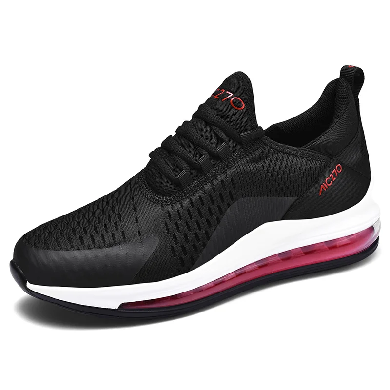 Spring New hot Sneakers man Running Shoes men for adults Trainers Lace-up Outdoors Athletic Comfortable Sport Shoe - Цвет: Black Red