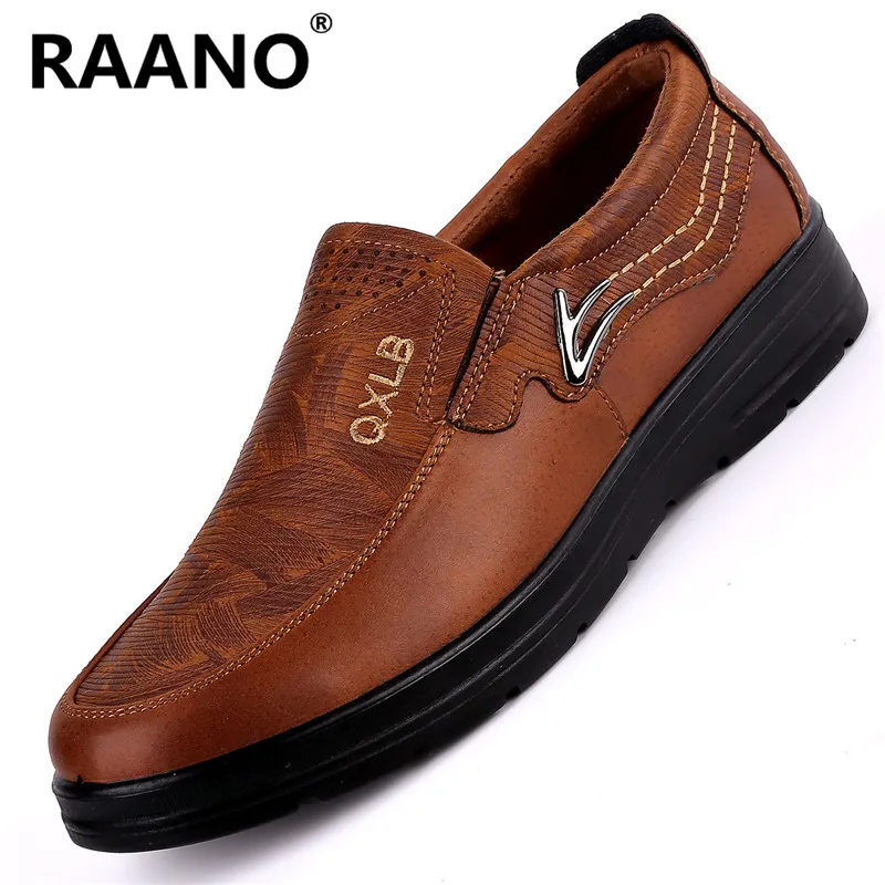 Big Size 38-48 Spring Autumn Comfortable Men's Flat Casual Shoes Black Brown Outdoor Sneakers Loafers High Quality Moccasins