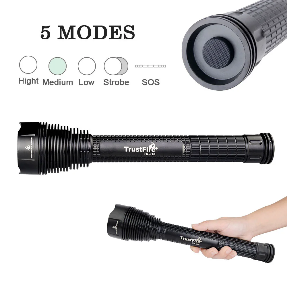 TrustFire J18LED вспышка светильник Водонепроницаемый CREE XM L T6 сильный Тактический