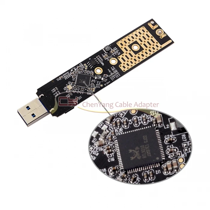 USB 3,0 к NVME M-key M.2 NGFF SSD Внешний PCBA адаптер конвейера RTL9210 чипсет с Чехол