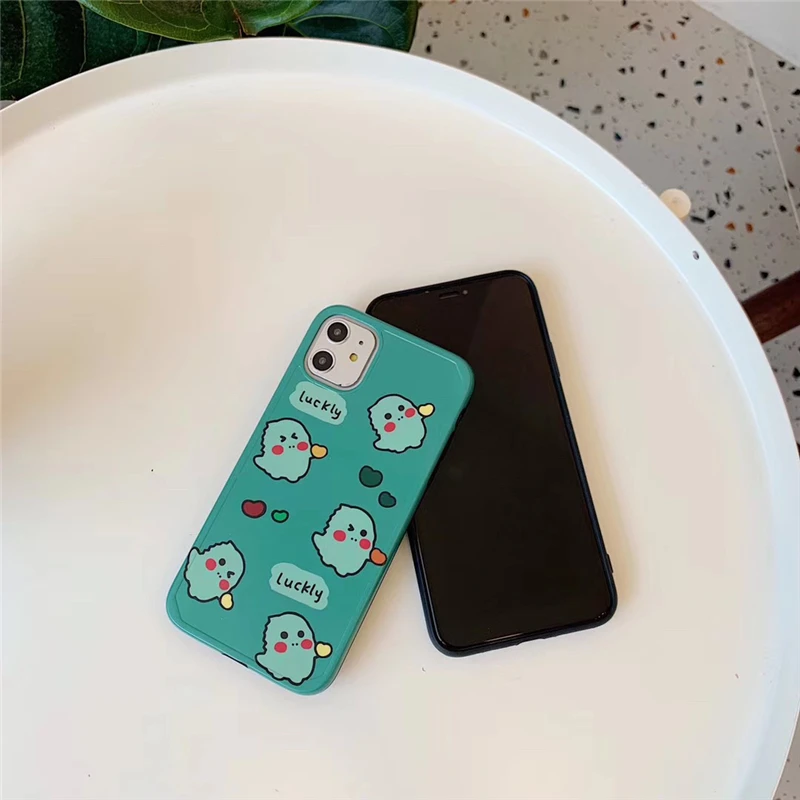 Чехол для телефона с рисунком счастливого клетчатого червя для Iphone 11 Pro Max X Xs Max Xr 6s 7 8 Plus Мягкий силиконовый чехол с цветочным принтом IMD