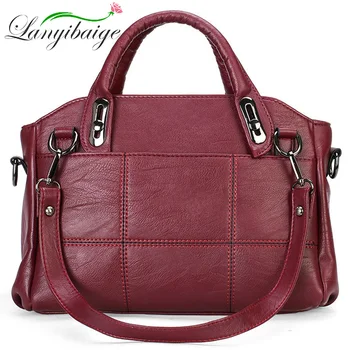 

luxury Women Handbags Vintage Shoulder Bags Female Crossbody Sac a Main Solid Big Tote Bags Ladies Leather Messenger Bag Bolsas