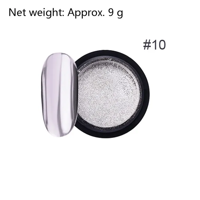 mirror10 Ur Sugar металлические зеркальные Блестки для ногтей Пудра супер блестящий серебристый красный золотой Маникюр пигмент для ногтей хромированная пыль украшение - Цвет: mirror10