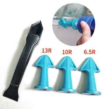 

4pcs Reusable Caulk Remover Sealing Floor Finisher Professional Caulk Nozzle & Scraper Construction Caulking Tool Kit