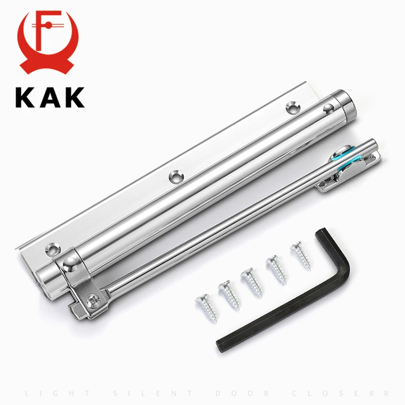 Door Closer 50KG Adjustable Door Closer Aluminum Alloy Automatic Door Spring Closer Soft Close Fire-proof Heavy Duty