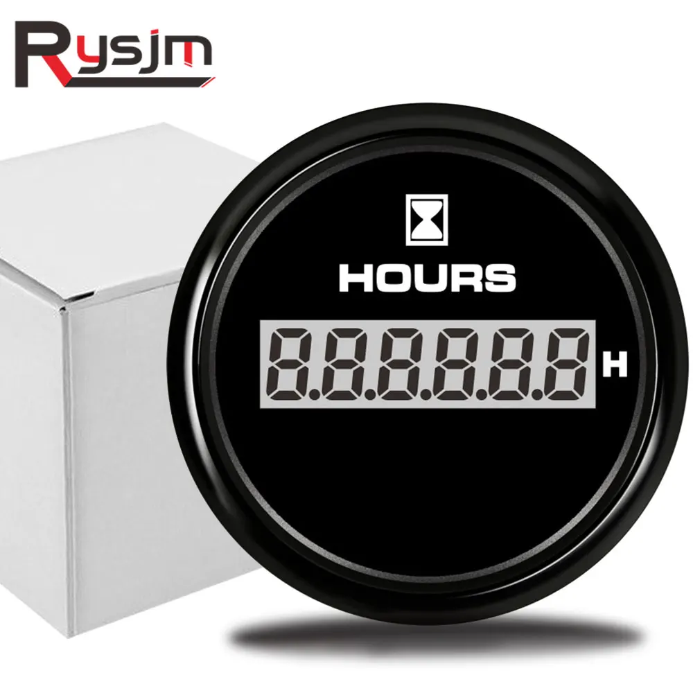 

2" 52MM Hourmeter 8 Background Light Hour Meter Gauge Waterproof 9-32V For motorcycle Marine Boat car accessories digital moto