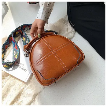 

2020 New Style Shoulder Bag Handbag Shoulder Bag Wide-Strap Vintage WOMEN'S Bag