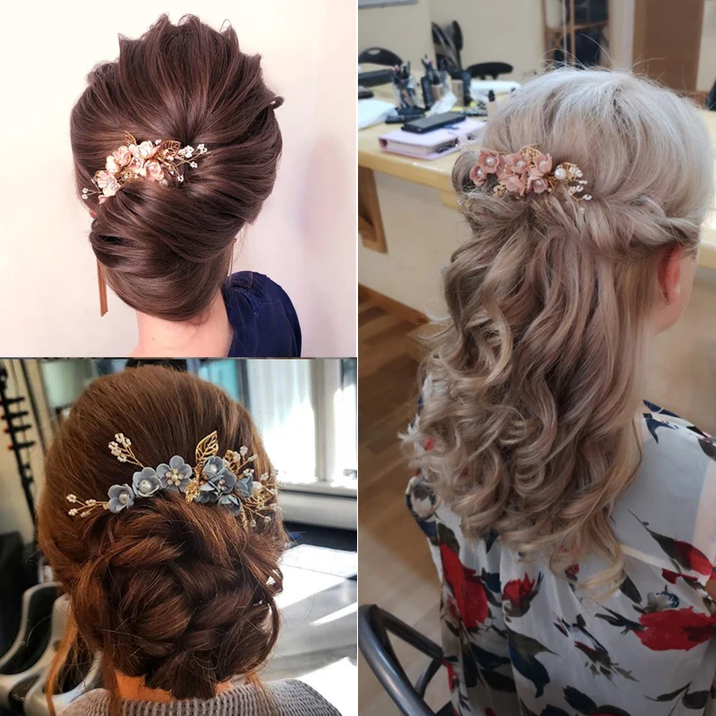 Женская заколка для волос с кристаллами и жемчугом|Украшения волос| |