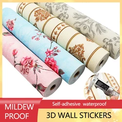 3D Wall Stickers Moisture-Proof Self-Adhesive Wallpaper Waterproof Background Wall Living Room Bedroom Children's Room Decora