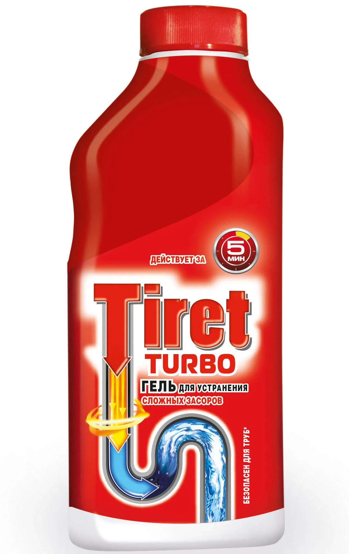 Гель для удаления сложных засоров «Turbo» Tiret, 500 мл