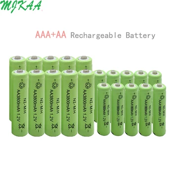 

10pcs AA 3800mAh + 10 pcs AAA 1800mAh Rechargeable Battery 1.2V Ni-MH Batteries For Remote controls, Radios Torches Clocks Toys