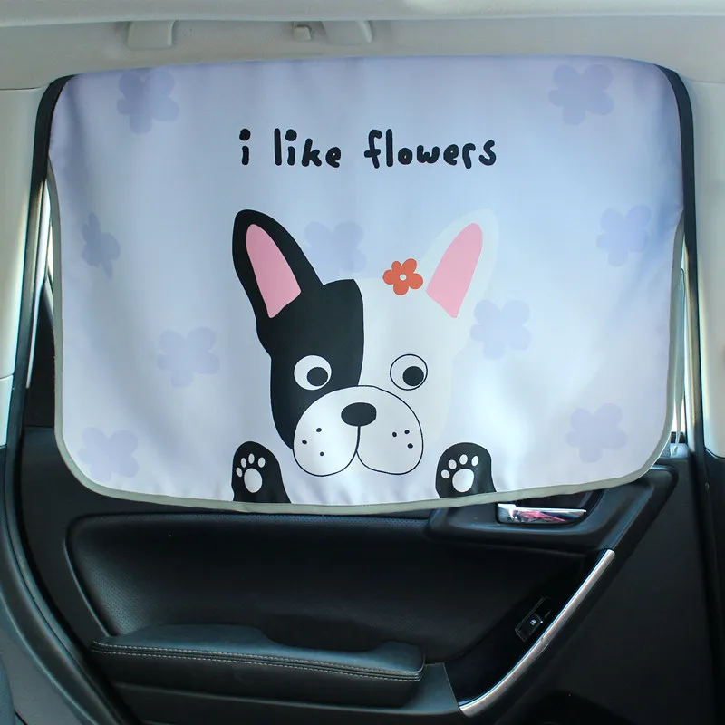 South Korea Cartoon Auto Abat Vent Car Curtains Car Mounted College Style Sun-resistant Insulated Light Shade Children Awning Cu