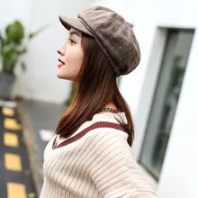 Восьмиугольные шляпы для женщин плоская бейсбольная Кепка в стиле милитари Женские Твердые крышки Женские повседневные береты шапка восьмиугольная кепка Стильная кепка Newsboy s